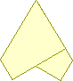 A paper wedge shape.