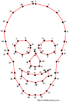 Skull Connect-the-Dots Printout