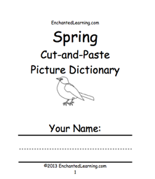 Spring  Cut-and-paste Picture Dictionary