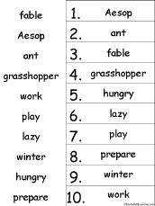 alphabetical order