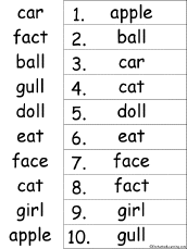 alphabetical order
