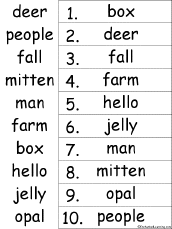 alphabetical order
