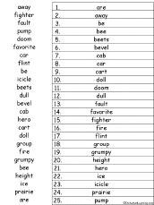 alphabetical order