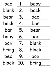 alphabetical order