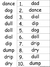 alphabetical order