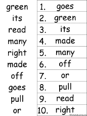 alphabetical order