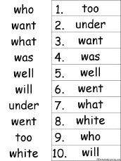 alphabetical order
