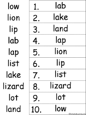 alphabetical order