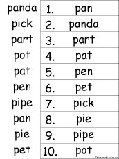 alphabetical order