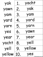 alphabetical order