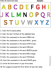 Letter and Alphabet Activities at EnchantedLearning.com