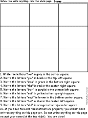 following instructions