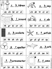Missing Letters in Words Starting With Consonant Blends