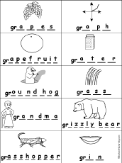 Missing Letters in Words Starting With Consonant Blends