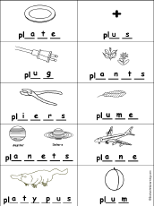 Missing Letters in Words Starting With Consonant Blends