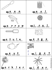 Missing Letters in Words Starting With Consonant Blends
