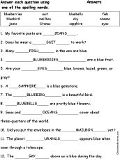 Spelling Word Questions