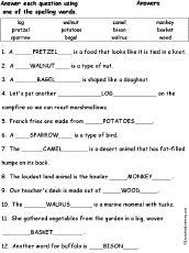 Spelling Word Questions