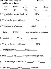 Spelling Words