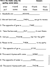 Spelling Words