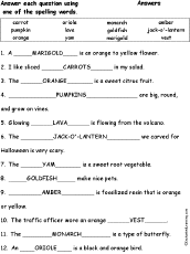 Spelling Word Questions