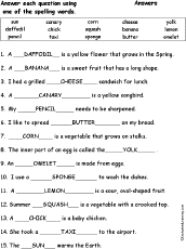 Spelling Word Questions