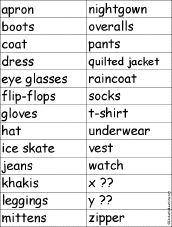 Find a word for each letter