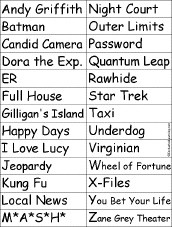Find a word for each letter