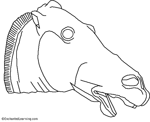 coloring pages of horses. Greek Horse
