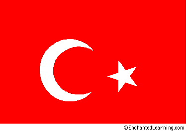Turkey Coloring on Turkey S Flag   Enchantedlearning Com