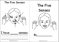 spanish   Activities senses  Anatomy in worksheets EnchantedLearning.com five