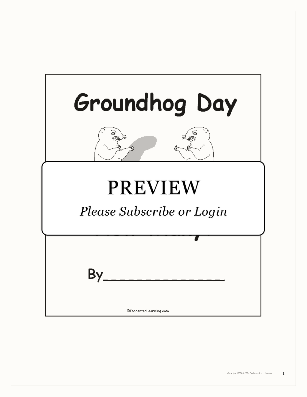 'Groundhog Day: How Many?' interactive worksheet page 1