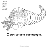 Thanksgiving I Can... Book for Early Readers - EnchantedLearning.com