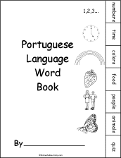portuguese word book a printable activity book a short printable