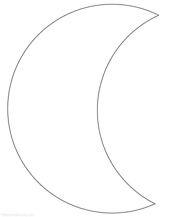 Moon Tracing Cutting Template EnchantedLearning