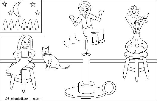 jack be nimble coloring pages - photo #32