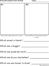 Farm animal writing paper
