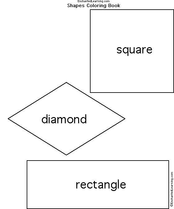 Shapes Coloring Book: Square, Rectangle, Diamond ...