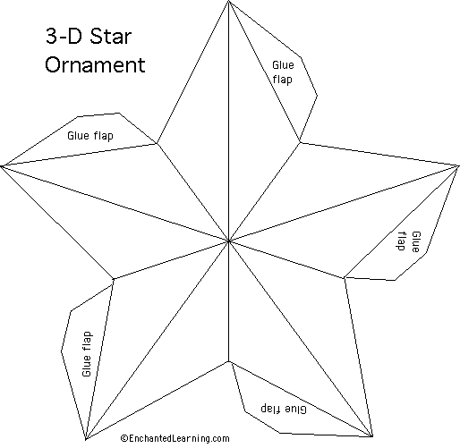 Free Printable 3d Star Template