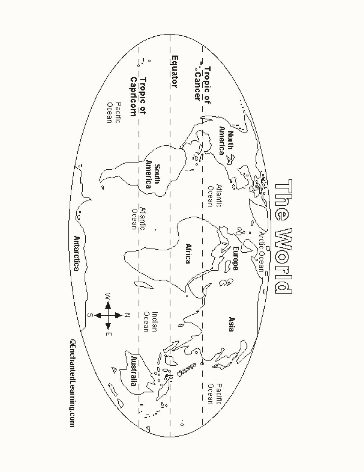 World Map Printout interactive printout page 1