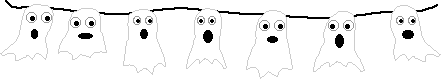 The finished string of ghosts.