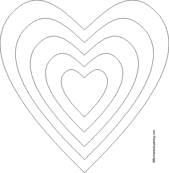 Heart Template Printout - EnchantedLearning.com