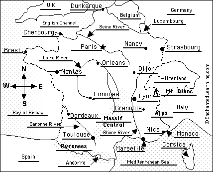 Label France's major cities,