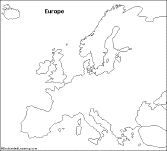 outline map - Europe