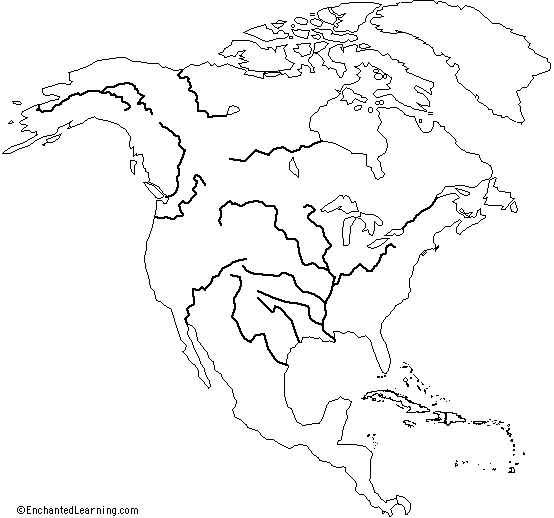 Outline Maps Of North America