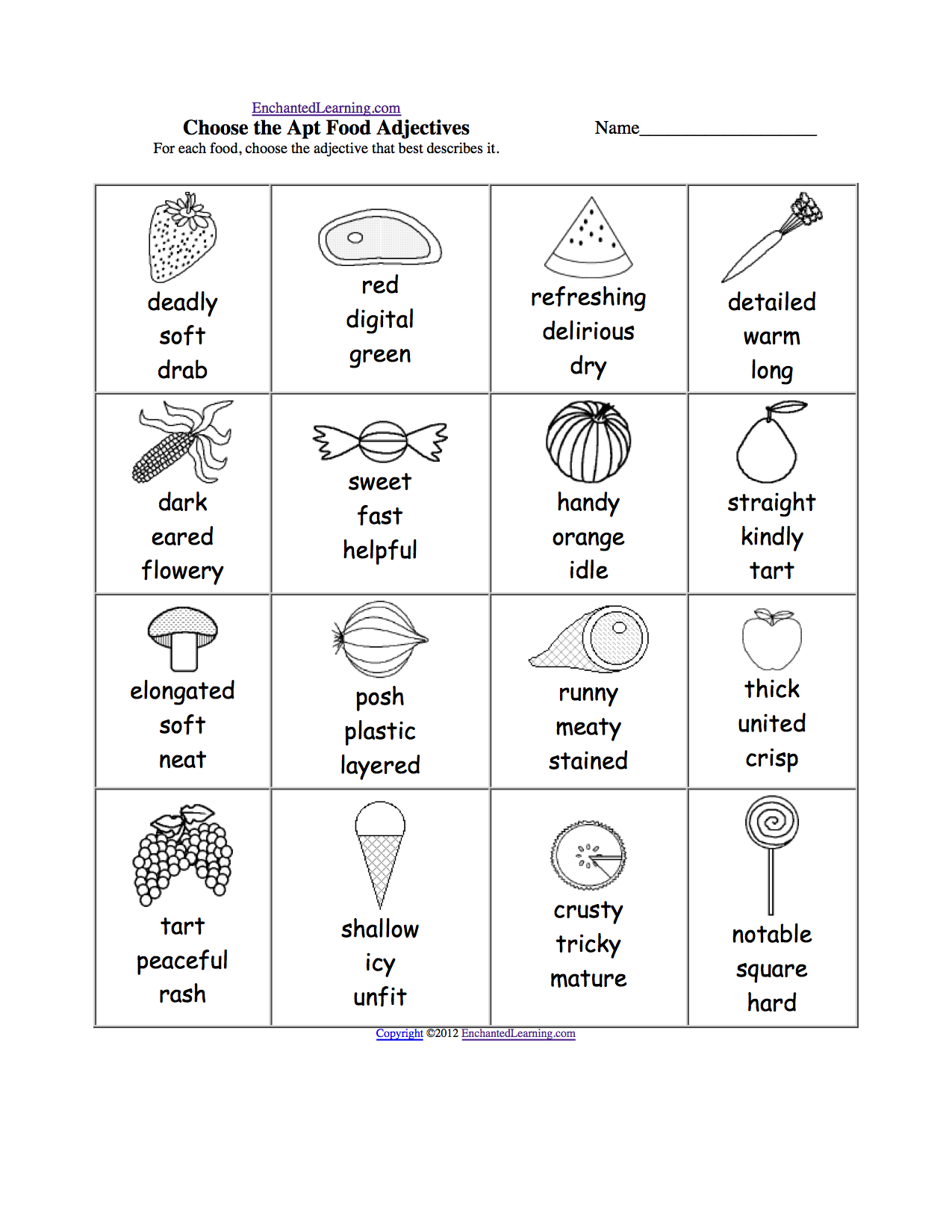 Adjective And A List Of Adjectives EnchantedLearning