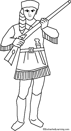 davy crockett coloring pages for kids - photo #7