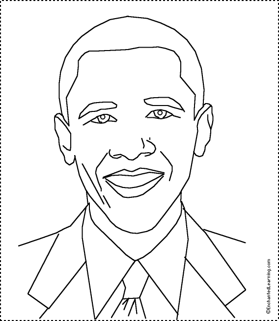 obama and family coloring pages - photo #14