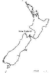 Outline Map: New Zealand