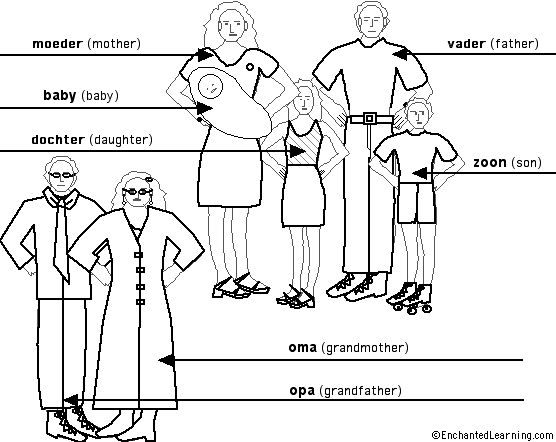 Label the Family in Dutch - answers